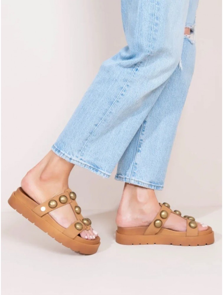 SANDALISTA Deux Nu Bronze Women's Leather Sandals