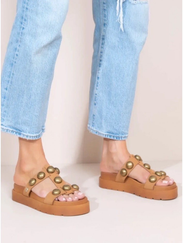 SANDALISTA Deux Nu Bronze Women's Leather Sandals