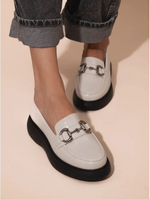 SANDALISTA Flaneurs Ecru Loafers SANDALISTA Flaneurs Ecru Loafers