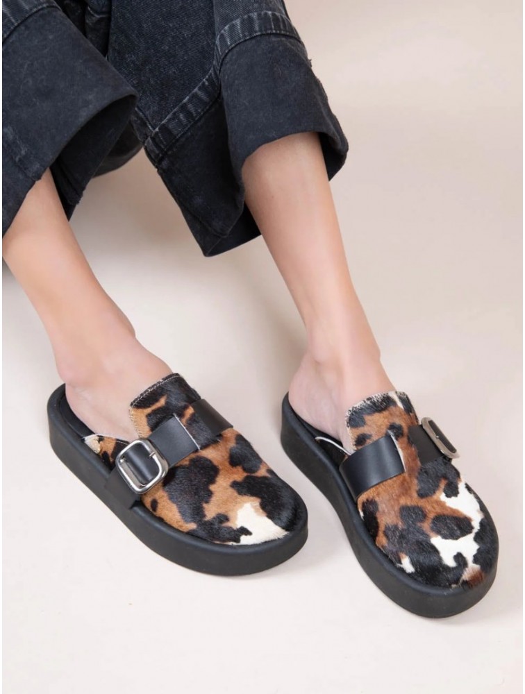 SANDALISTA Sagesse Γυναικεία Δερμάτινα Mules Cow