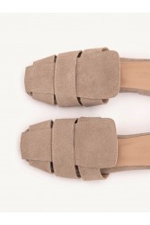 SANDALISTA Talon Beige Women's Leather Mules Beige