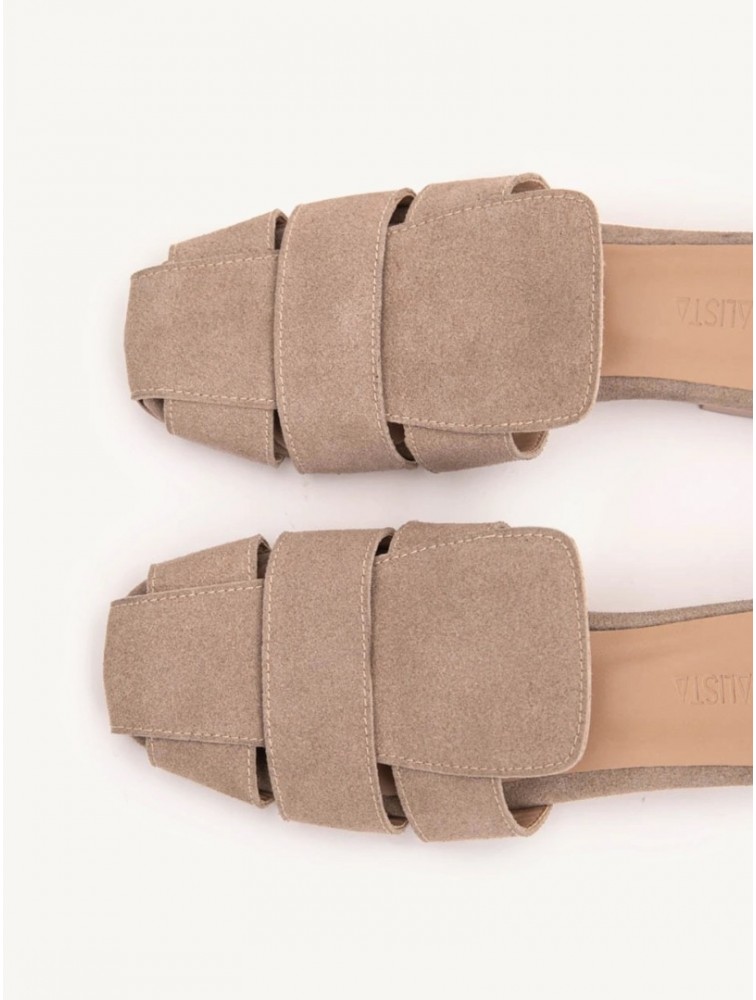 SANDALISTA Talon Beige Women's Leather Mules Beige