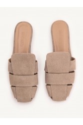SANDALISTA Talon Beige Women's Leather Mules Beige