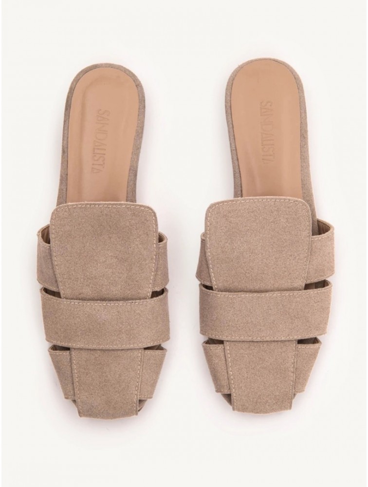 SANDALISTA Talon Beige Women's Leather Mules Beige
