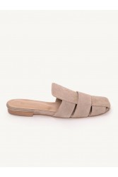 SANDALISTA Talon Beige Women's Leather Mules Beige