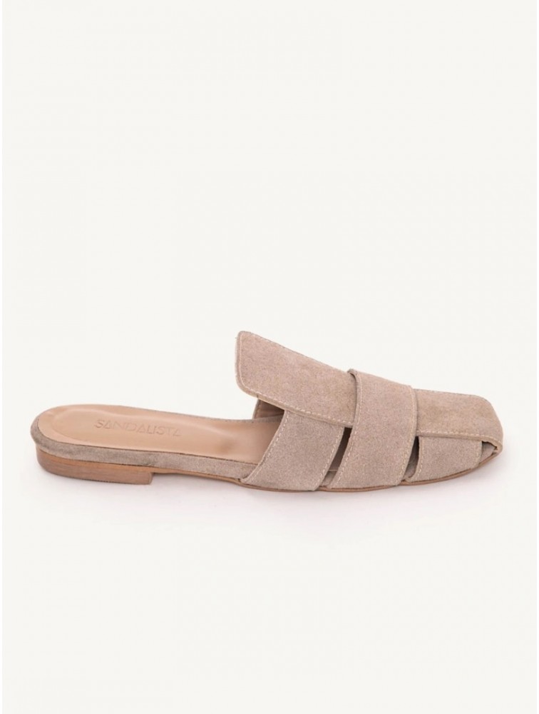 SANDALISTA Talon Beige Women's Leather Mules Beige
