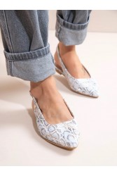 SANDALISTA Serpe Gris Γκρι γυναικεία Δερμάτινα mules
