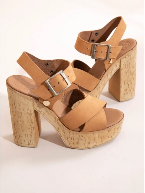 SANDALISTA Corke Women's Tan Leather Sandals SANDALISTA Corke Women's Tan Leather Sandals