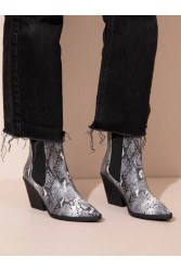 SANDALISTA Dolly SnakecWomen's Leather Boots Animal Print Γυναικεία Δερμάτινα Μποτάκια με Animal Print