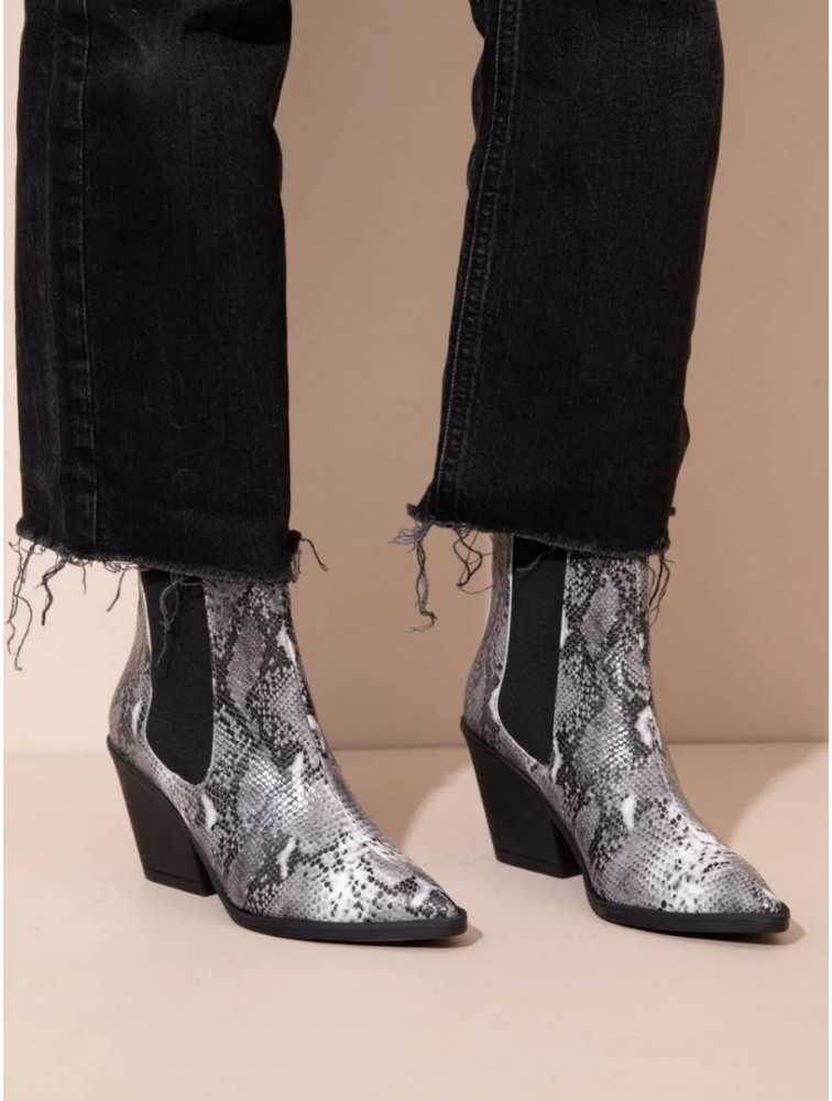 SANDALISTA Dolly SnakecWomen's Leather Boots Animal Print Γυναικεία Δερμάτινα Μποτάκια με Animal Print
