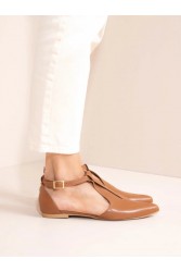 SANDALISTA Cheville Γυναικεία Καφέ Δερμάτινα mules