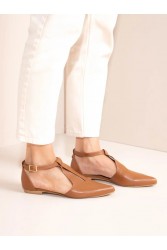 SANDALISTA Cheville Γυναικεία Καφέ Δερμάτινα mules
