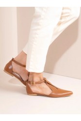 SANDALISTA Cheville Γυναικεία Καφέ Δερμάτινα mules