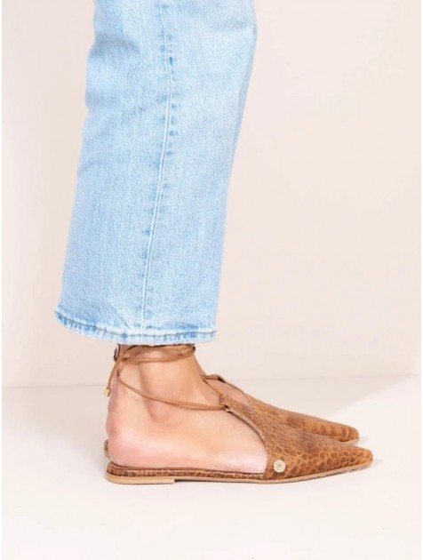 SANDALISTA Croc Terre Γυναικεία Καφέ Δερμάτινα mules με λουράκια SANDALISTA Croc Terre Γυναικεία Καφέ Δερμάτινα mules με λουράκια
