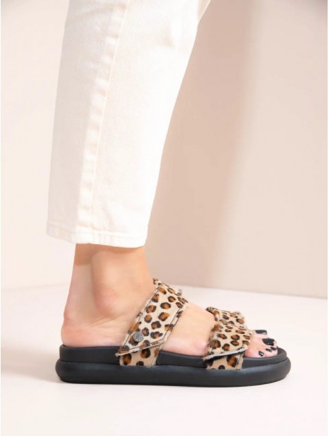 SANDALISTA Fois Leo Women's Leopard Leather Sandals SANDALISTA Fois Leo Women's Leopard Leather Sandals