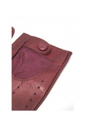 SERMONETA Driving gloves in Nappa Leather Bordeaux Δερμάτινα Γυναικεία Μπορντώ Γάντια Οδήγησης