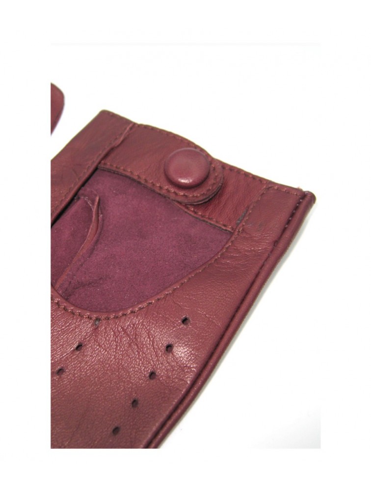 SERMONETA Driving gloves in Nappa Leather Bordeaux Δερμάτινα Γυναικεία Μπορντώ Γάντια Οδήγησης