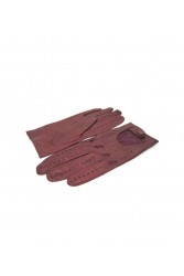 SERMONETA Driving gloves in Nappa Leather Bordeaux Δερμάτινα Γυναικεία Μπορντώ Γάντια Οδήγησης