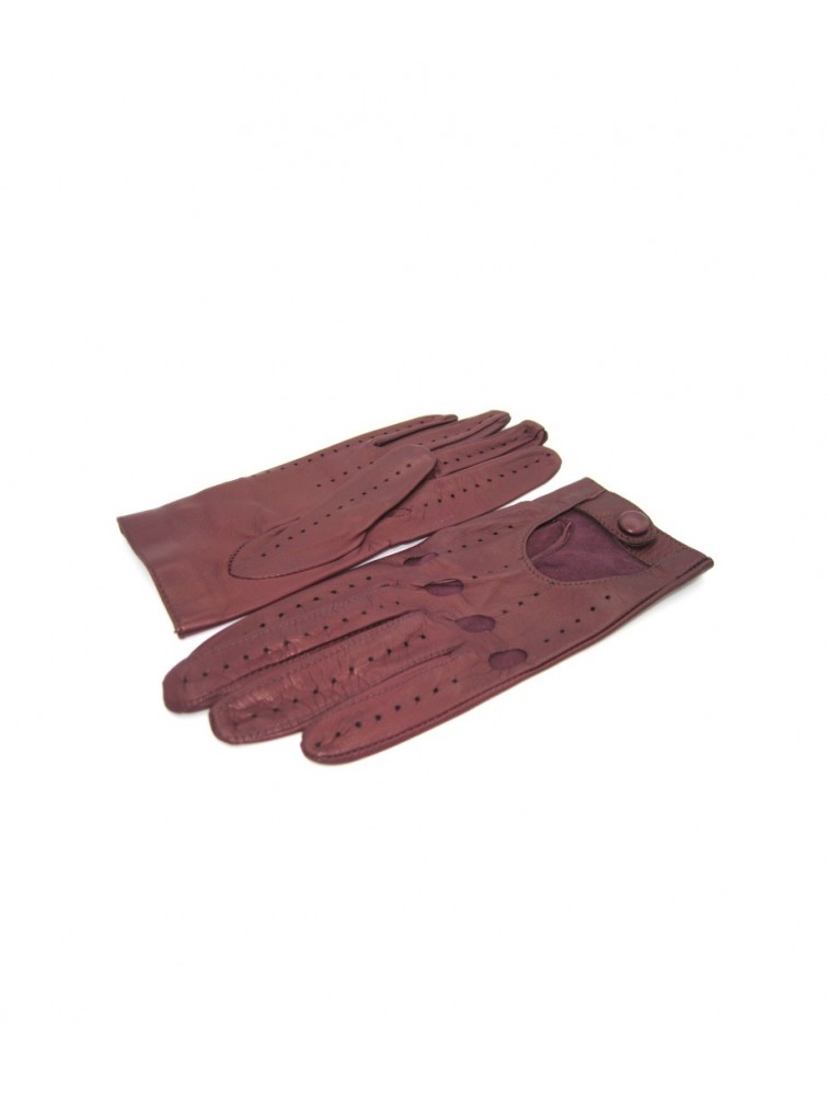 SERMONETA Driving gloves in Nappa Leather Bordeaux Δερμάτινα Γυναικεία Μπορντώ Γάντια Οδήγησης