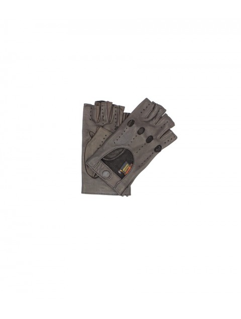 SERMONETA Driving gloves in Nappa Leather fingerless Dark Brown