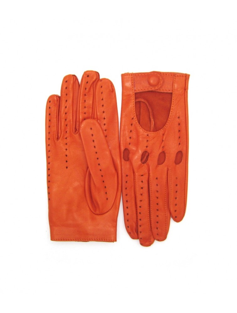 SERMONETA Driving gloves in Nappa Leather Δερμάτινα Γυναικεία Γάντια Οδήγησης Σκούρο Πορτοκαλί