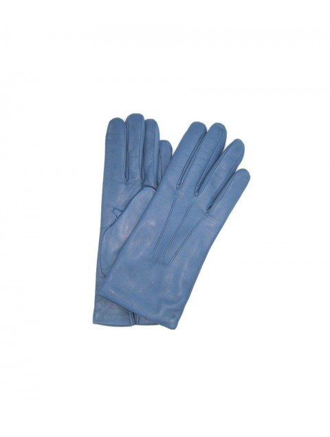 SERMONETA Nappa leather gloves 2bt cashmere lined Denim