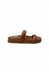 SOFIA MANTA Tan Leather Women's Fussbett Sandals