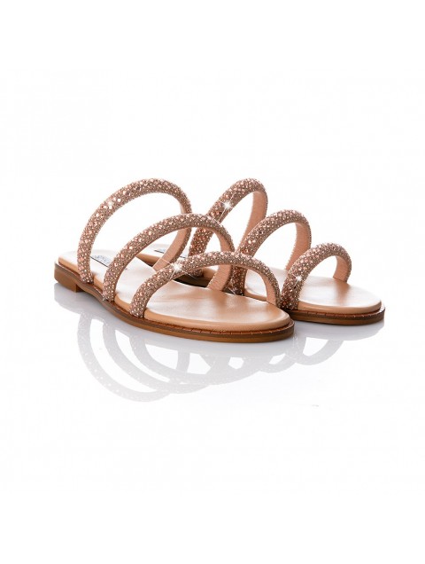 SOFIA MANTA Leather Rose Gold Women's Sandals