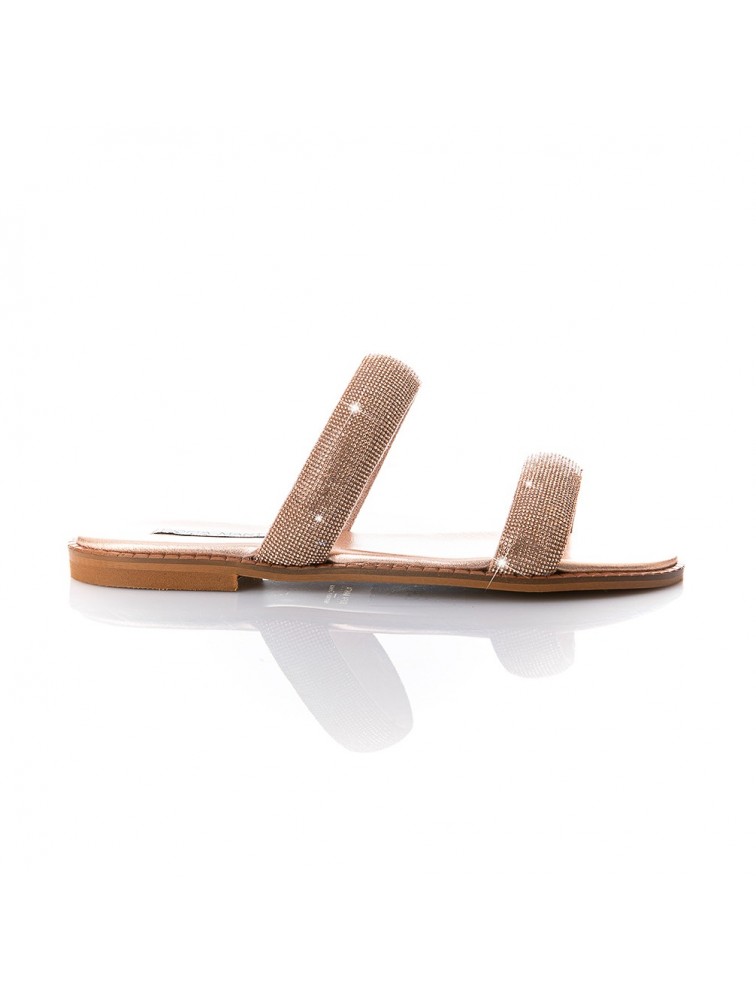 SOFIA MANTA Leather rose gold women's sandals
