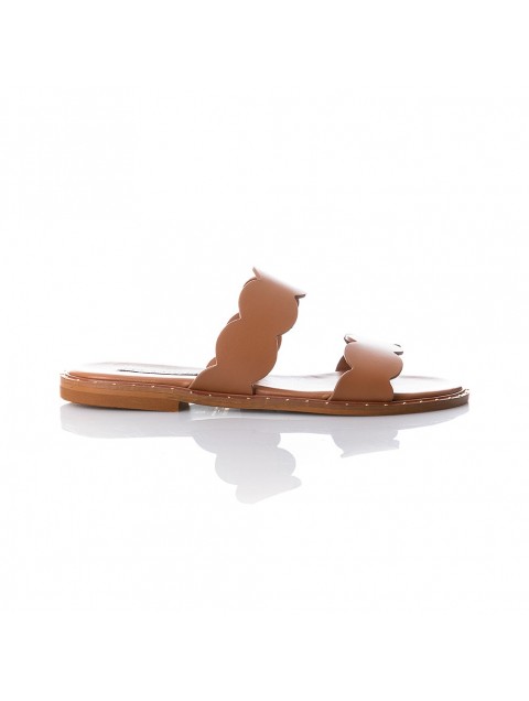 SOFIA MANTA Tan Leather Women's Sandals