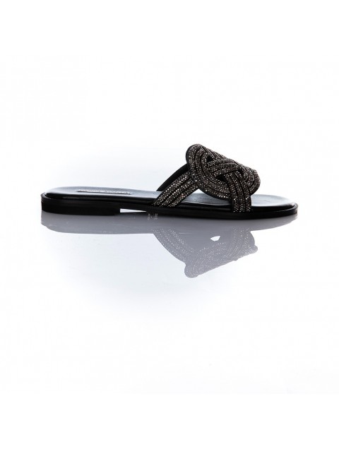 SOFIA MANTA Gun leather women's sandals