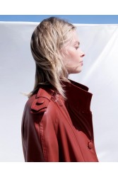 STEFANIA VAIDANI Anatoli Vegan Leather Trenchcoat Τερακότα Καπαρντίνα