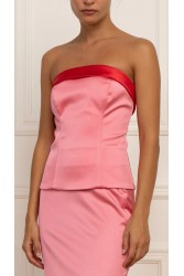 STEFANIA VAIDANI ROSALINDA CORSET TOP Φούξια κορσές