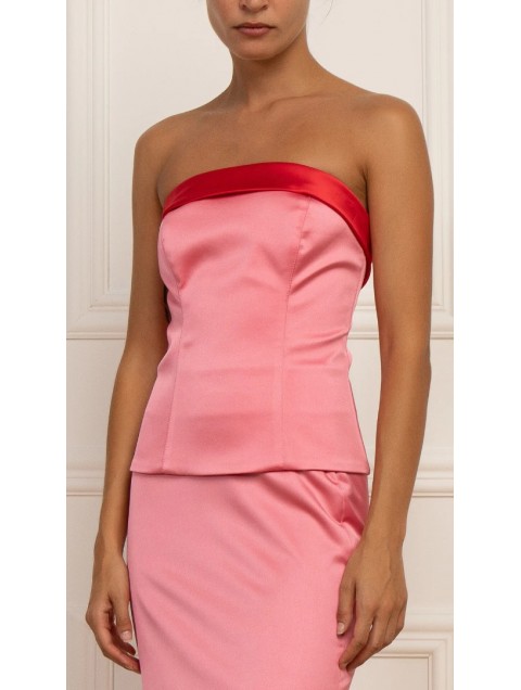 STEFANIA VAIDANI ROSALINDA CORSET TOP Fuschia STEFANIA VAIDANI ROSALINDA CORSET TOP Fuschia