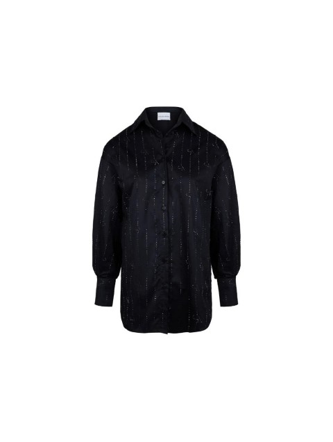 STEFANIA VAIDANI SV Crystal Shirt Black Μαύρη Πουκαμίσα
