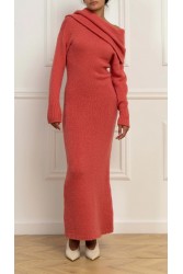 STEFANIA VAIDANI Affection Knit Dress Orange Πορτοκαλί Πλεκτό Φόρεμα