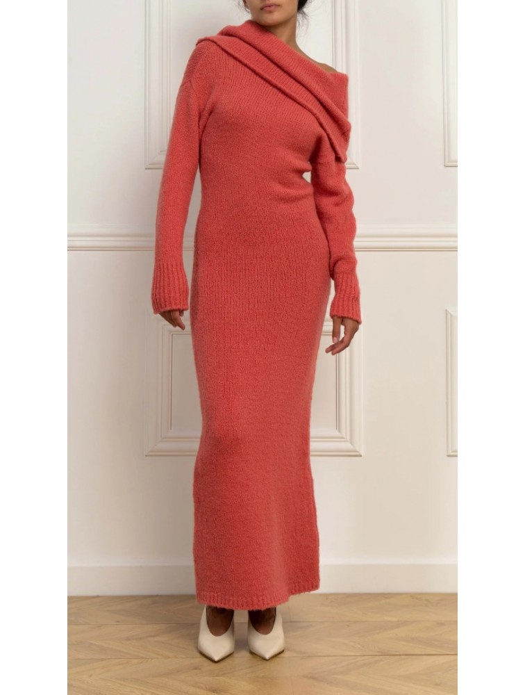 STEFANIA VAIDANI Affection Knit Dress Orange Πορτοκαλί Πλεκτό Φόρεμα