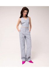 STEFANIA VAIDANI Aracaju Denim Pants Τζιν Ριγέ Παντελόνα