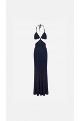 STEFANIA VAIDANI Belem Cut Out Dress Blue