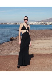 STEFANIA VAIDANI Belem Cut Out Dress Blue