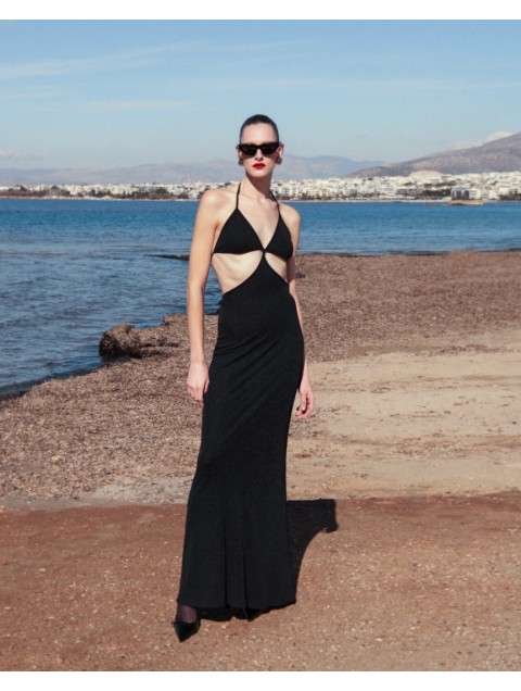 STEFANIA VAIDANI Belem Cut Out Dress Blue