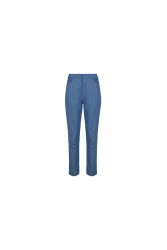 STEFANIA VAIDANI Brunerra Denim Crystal Pants Τζιν Παντελόνι
