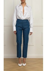 STEFANIA VAIDANI Brunerra Denim Crystal Pants Τζιν Παντελόνι