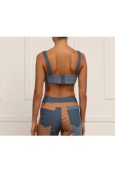 STEFANIA VAIDANI CUZCO DENIM CROP TOP Ντένιμ Τοπ