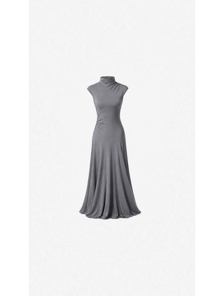 STEFANIA VAIDANI Cappa Stone Maxi Dress Γκρι Μάξι Φόρεμα