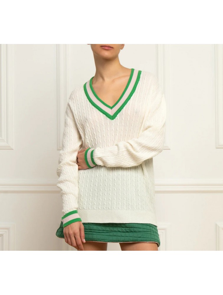 STEFANIA VAIDANI Narra Cashmere Jumper Λευκό Πουλόβερ