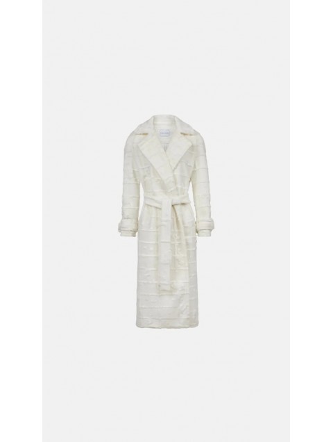 STEFANIA VAIDANI Pigeon Valley Coat Λευκό Παλτό