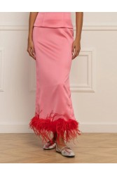 STEFANIA VAIDANI ROSALINDA Silk Skirt Φούξια Φούστα