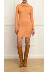 STEFANIA VAIDANI Rowan Rib Dress Πορτοκαλί Φόρεμα