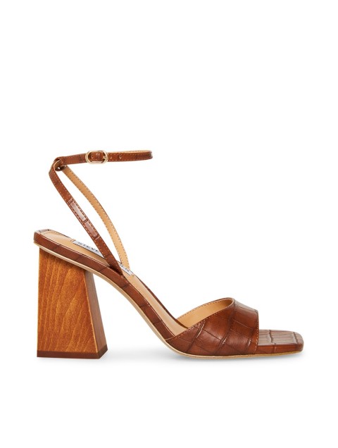 STEVE MADDEN Brown leather women's sandals STEVE MADDEN Brown leather women's sandals